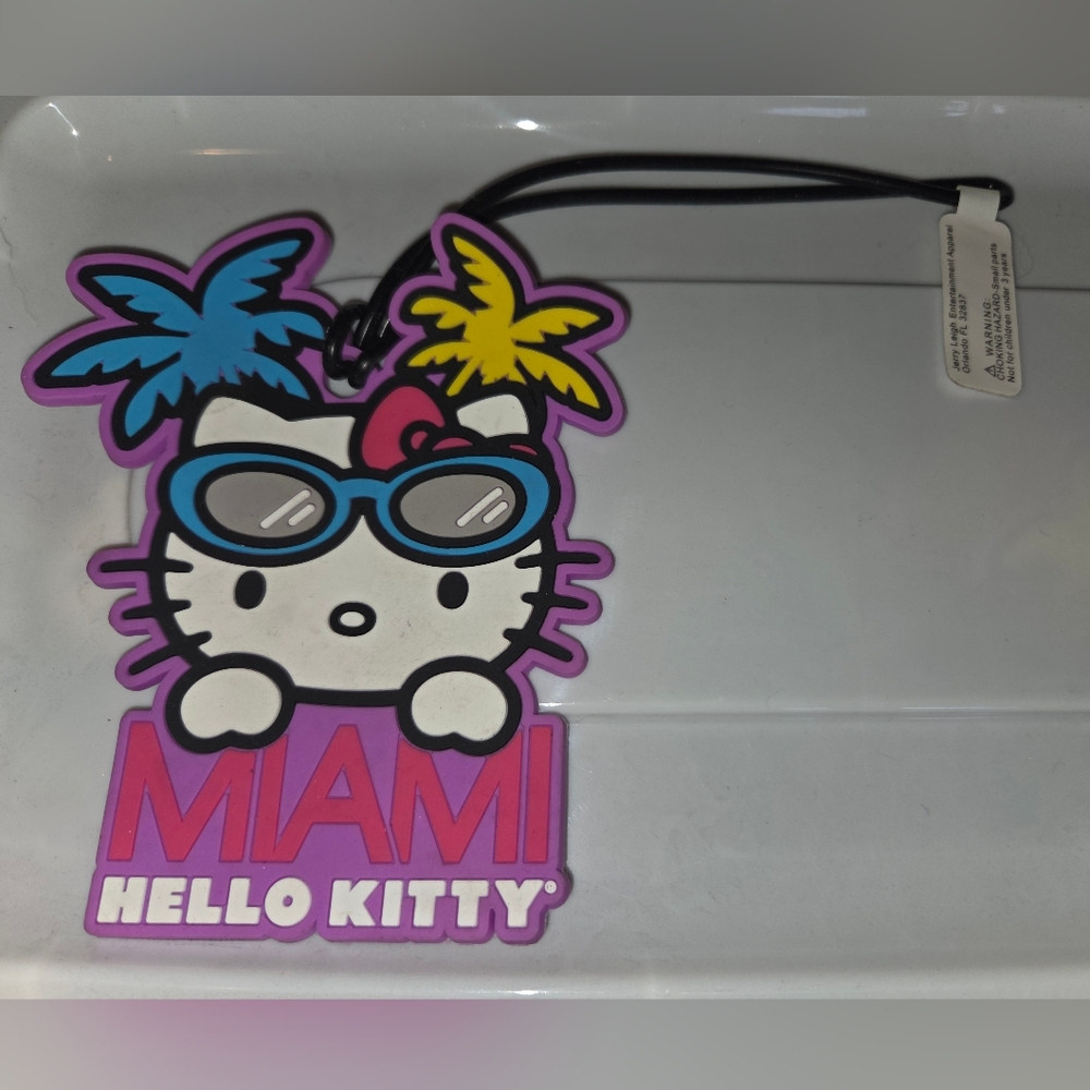Hello Kitty Miami Pink and Yellow Stationery Tag
